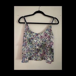 Guess Floral Flowy Crop Top